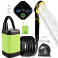 Portable Outdoor Shower Self-Priming Shower Rechargeable Shower Pump Camping - Green - Size 6000amh