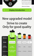 Portable Outdoor Shower Self-Priming Shower Rechargeable Shower Pump Camping - Green - Size 6000amh