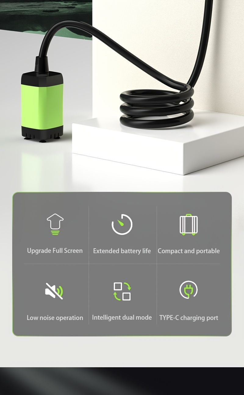 Portable Outdoor Shower Self-Priming Shower Rechargeable Shower Pump Camping - Green - Size 6000amh