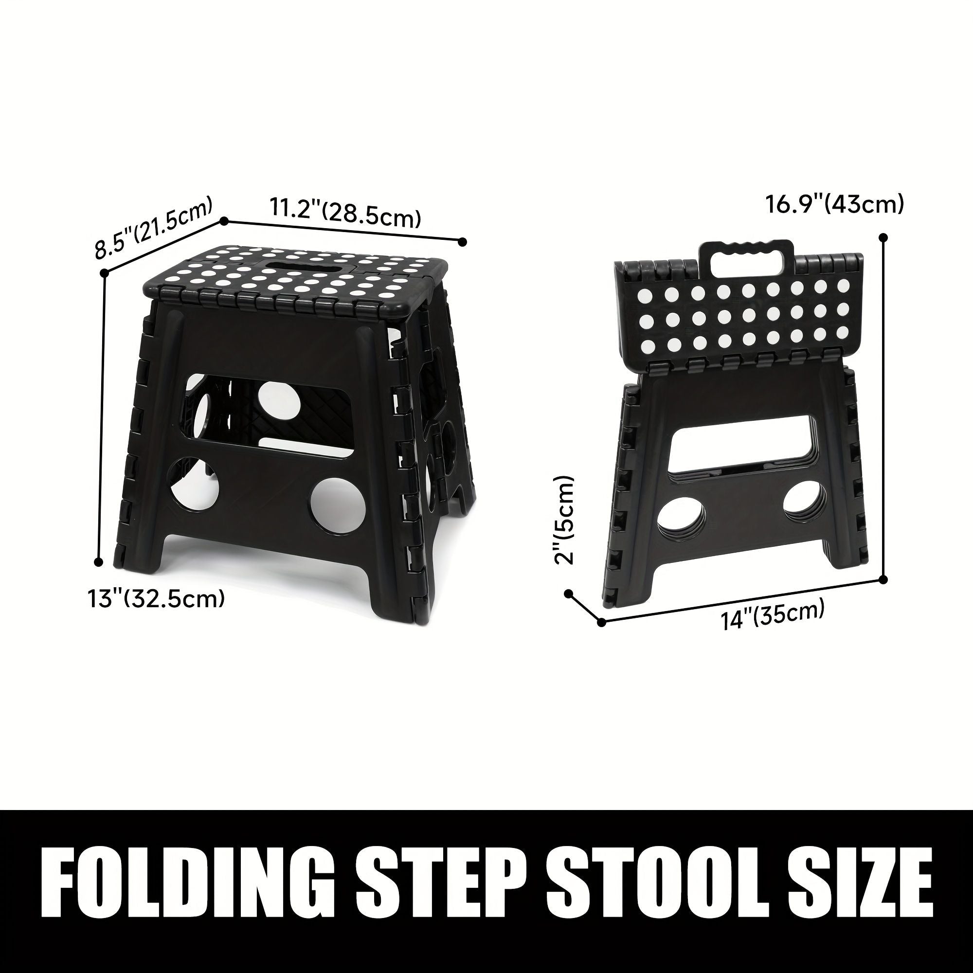 Black foldable camping stool, portable camping seat, lightweight outdoor furniture, durable stool for camping, compact camping gear
