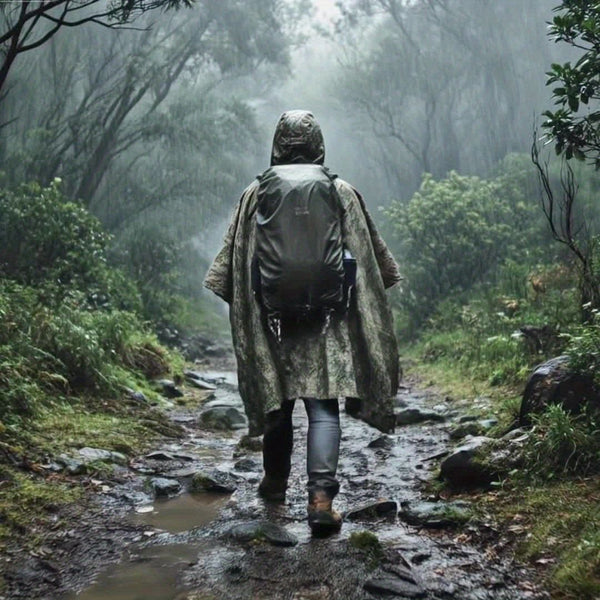 Camouflage 迷彩 Camouflage rain poncho, waterproof poncho Australia, outdoor rain gear, camping poncho, hiking poncho, bushwalking poncho, hunting poncho, emergency poncho