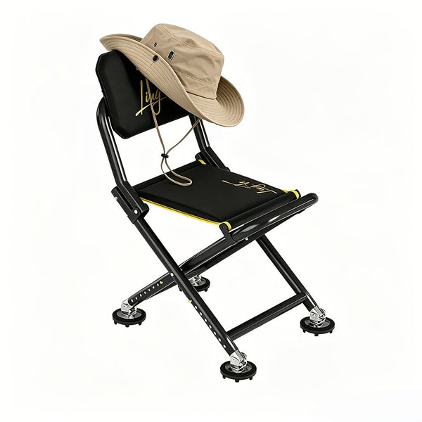 Black folding camping chair, outdoor chair, portable chair, sturdy camping chair, comfortable camping chair, camping furniture Australia