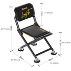 Black folding camping chair, outdoor chair, portable chair, sturdy camping chair, comfortable camping chair, camping furniture Australia