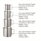 SUS304, outdoor cup set, camping cups, stainless steel cups, outdoor drinking vessels, mesh storage bag, Australian camping gear, family camping cups, stainless steel tumblers, picnic cups
