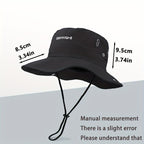 men's hat,wide-brim sun hat,two-piece hat,beach hat,hiking hat,outdoor work hat,foldable hat,unisex hat,face mask hat,breathable hat,Australian sun hat,mosquito protection hat - Black - Size Hats and masks