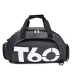 Travel Duffel Bag T60 Duffel Durable Travel Bag Stylish Gym Bag Weekend Bag - Black and blue - Size 45-25-23CM
