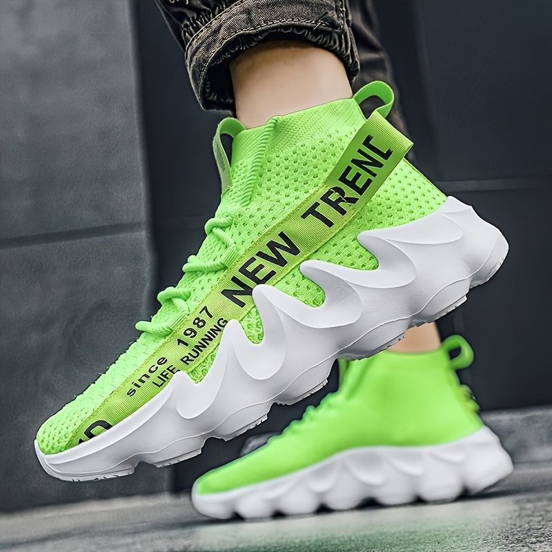 Men'S Casual Sneakers Trendy Shoes Men'S Footwear Comfortable Sneakers Stylish - Green - Size 46