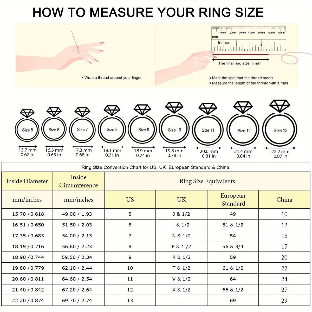 Men'S Gold Ring Diamond Stud Ring For Men Men'S Jewelry Australia Gold Plated - Gold - Size US-SIZE-7