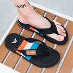 Men'S Flip-Flops Summer Sandals Thick-Soled Anti-Slip Anti-Odor Wear-Resistant - Khaki - Size 45