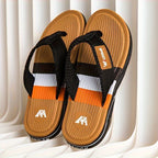 Men'S Flip-Flops Summer Sandals Thick-Soled Anti-Slip Anti-Odor Wear-Resistant - White - Size 41