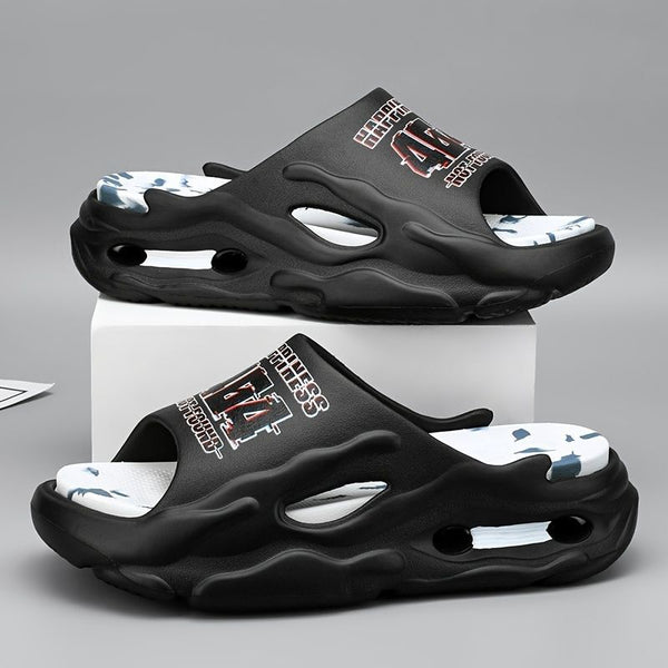 Men'S Slippers EVA Slippers Indoor Outdoor Slippers Beach Slippers Shower - Black - Size 40
