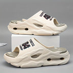 Men'S Slippers EVA Slippers Indoor Outdoor Slippers Beach Slippers Shower - Khaki - Size 40