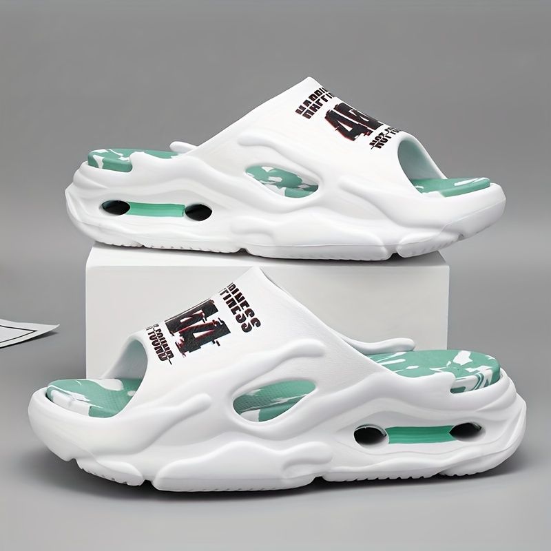Men'S Slippers EVA Slippers Indoor Outdoor Slippers Beach Slippers Shower - White - Size 39