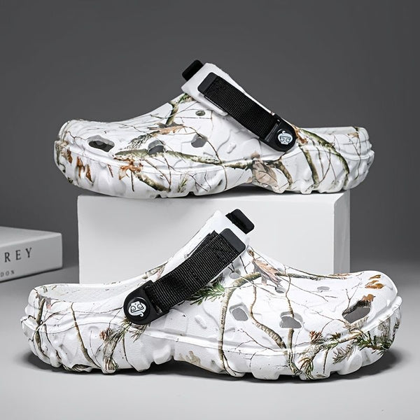 Men'S Summer Mules Beach Shoes Thick-Soled Mules EVA Shoes Anti-Slip Shoes - White - Size 43
