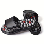 Japanese Acupressure Slippers Rotating Massage Slippers Reflexology Slippers - Black - Size 38