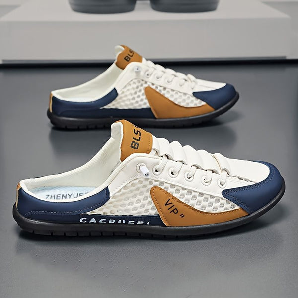 Men'S Casual Shoes Slip-On Shoes Semi-Slippers Anti-Slip Shoes Wear-Resistant - Beige - Size 43