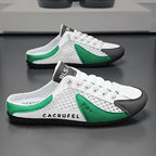 Men'S Casual Shoes Slip-On Shoes Semi-Slippers Anti-Slip Shoes Wear-Resistant - Green - Size 40