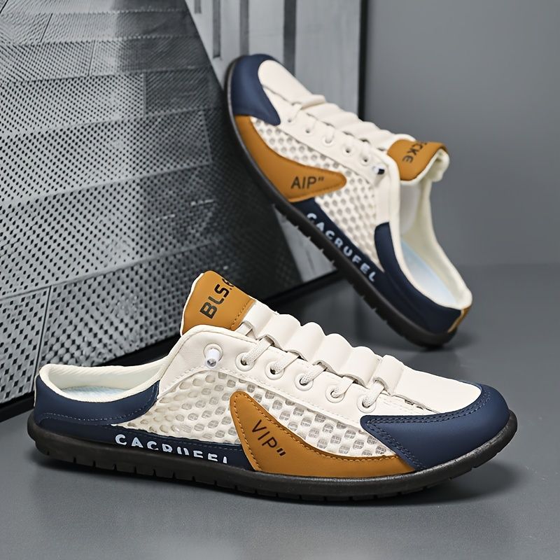 Men'S Casual Shoes Slip-On Shoes Semi-Slippers Anti-Slip Shoes Wear-Resistant - Green - Size 40