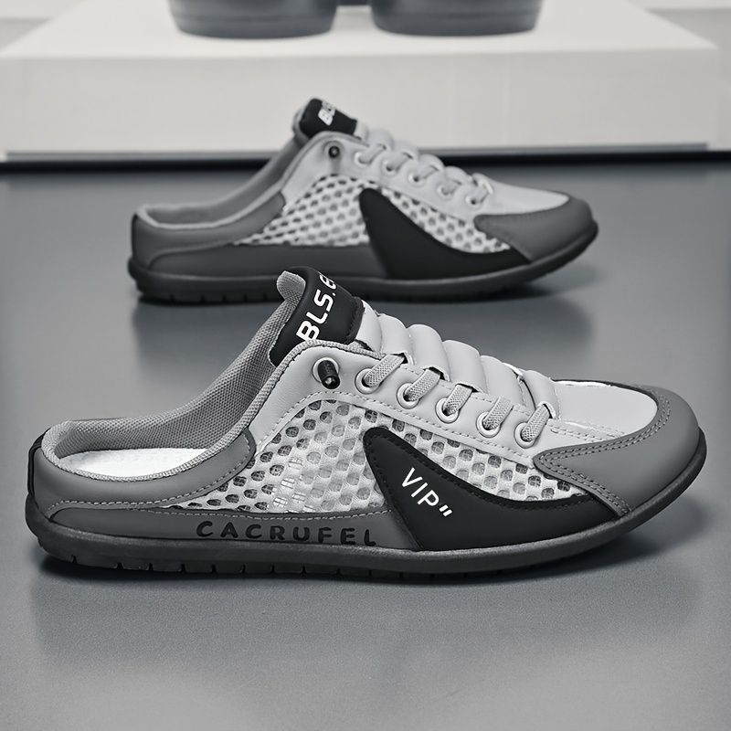 Men'S Casual Shoes Slip-On Shoes Semi-Slippers Anti-Slip Shoes Wear-Resistant - Green - Size 43