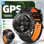Men'S Outdoor Smart Watch GPS Sports Watch Water-Resistant Smart Watch Wireless - Blue camouflage - Size 01
