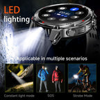 Men'S Outdoor Smart Watch GPS Sports Watch Water-Resistant Smart Watch Wireless - Gray-orange - Size 01