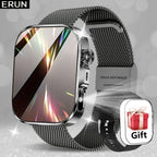 Unisex Smart Watch Stainless Steel Strap Fitness Tracker Call Reminder Message - Gold - Size 01