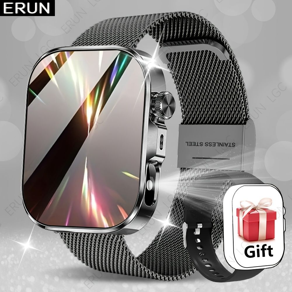 Unisex Smart Watch Stainless Steel Strap Fitness Tracker Call Reminder Message - Pink - Size 01
