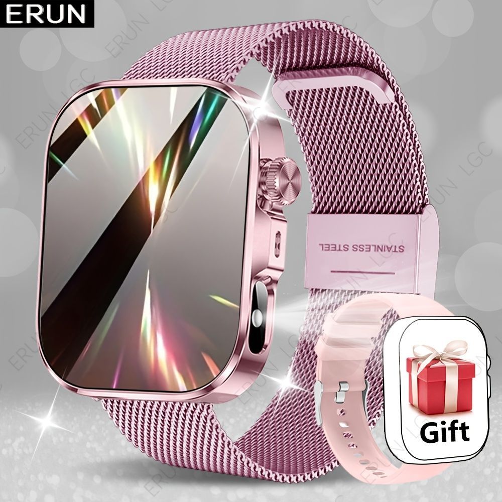 Unisex Smart Watch Stainless Steel Strap Fitness Tracker Call Reminder Message - Silver - Size 01