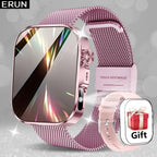 Unisex Smart Watch Stainless Steel Strap Fitness Tracker Call Reminder Message - Silver - Size 01