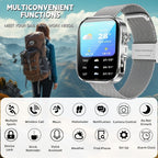 Unisex Smart Watch Stainless Steel Strap Fitness Tracker Call Reminder Message - Silver - Size 01