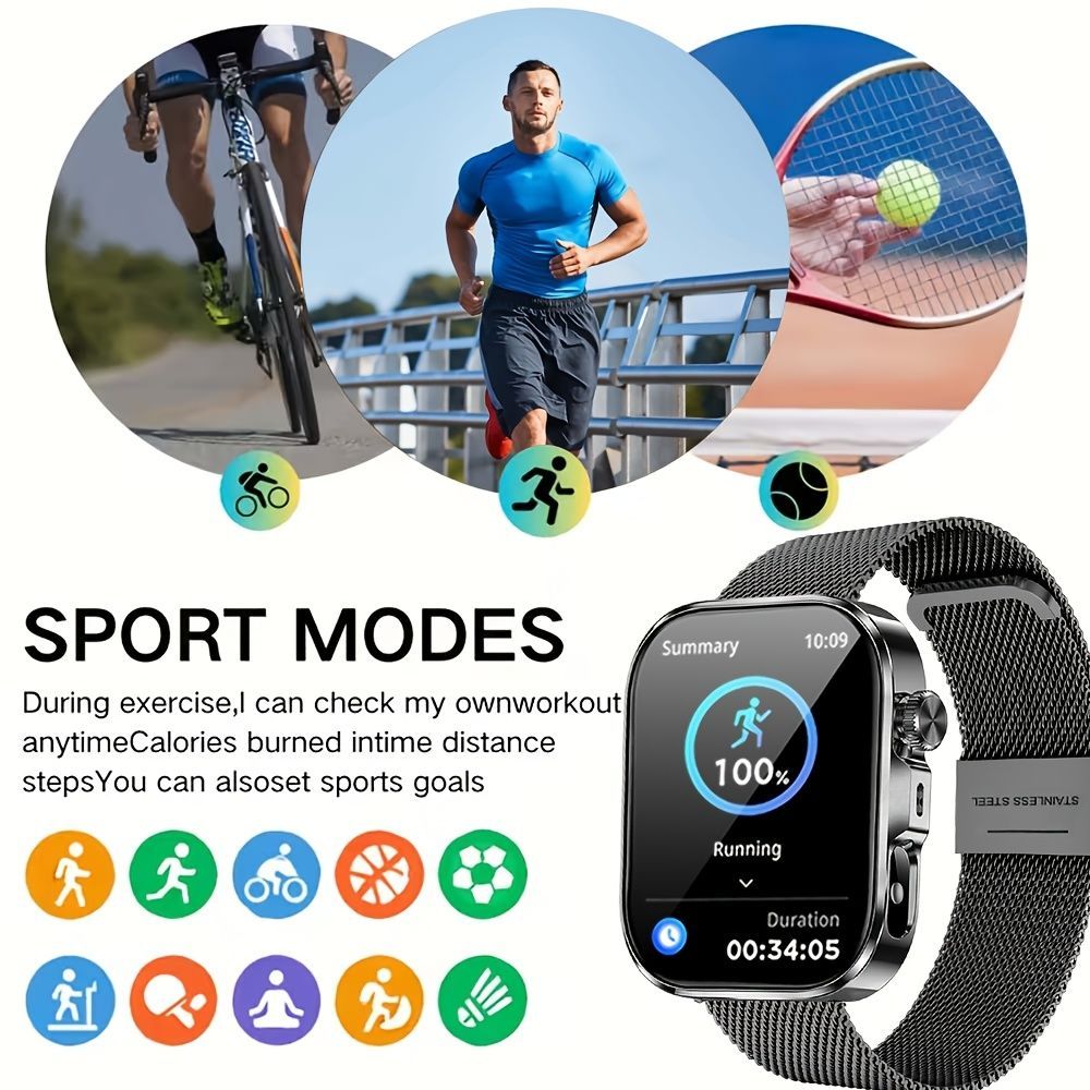 Unisex Smart Watch Australia Advanced Smart Watch Fitness Tracker Watch Call - Silver - Size 01