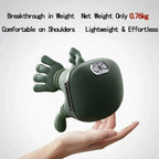 Massager, real hand simulation, deep tissue massage, neck, back and shoulder, 3D kneading, 3 speed adjustable USB charger (green)