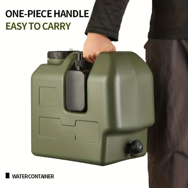 Green 20L Water Container Camping Water Container Outdoor Water Storage Portable
