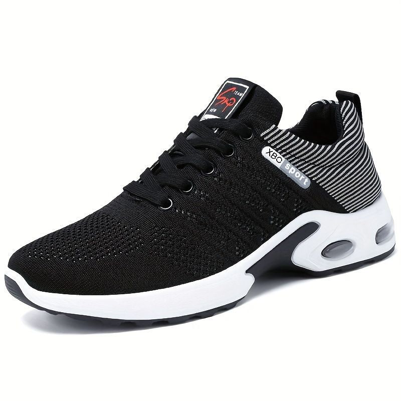 Men's Fashion Sneakers with Breathable Mesh and Cushioned Sole - Red - Size 6(AU6/EU39)