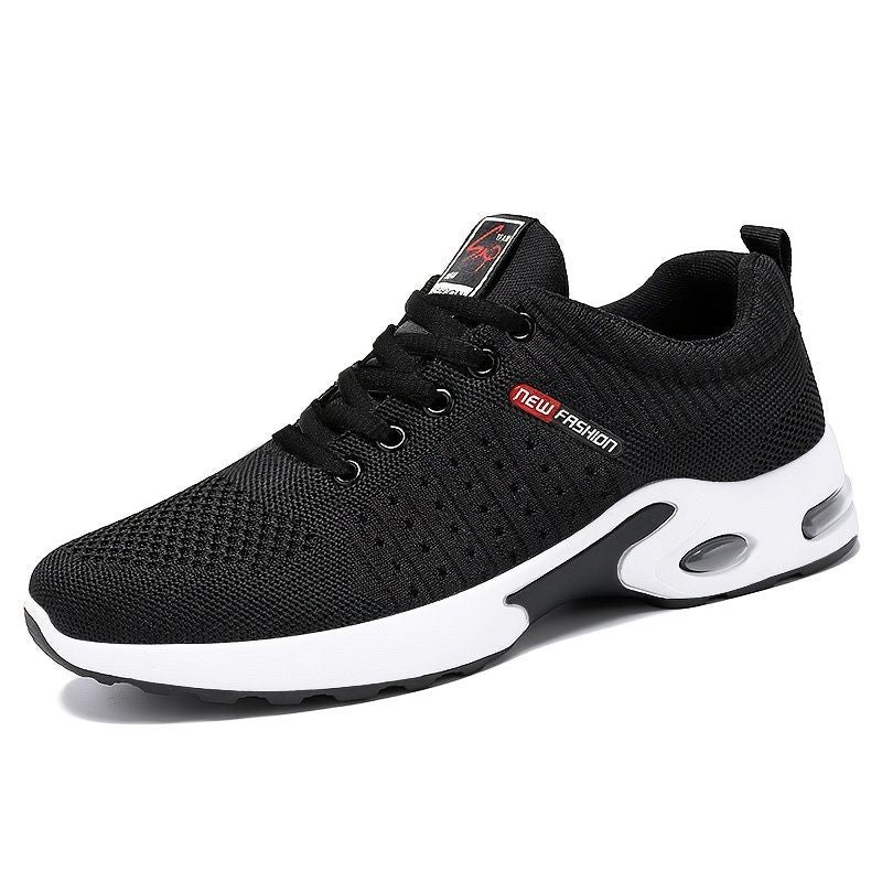 Men's Fashion Sneakers with Breathable Mesh and Cushioned Sole - Red - Size 8(AU8/EU41)