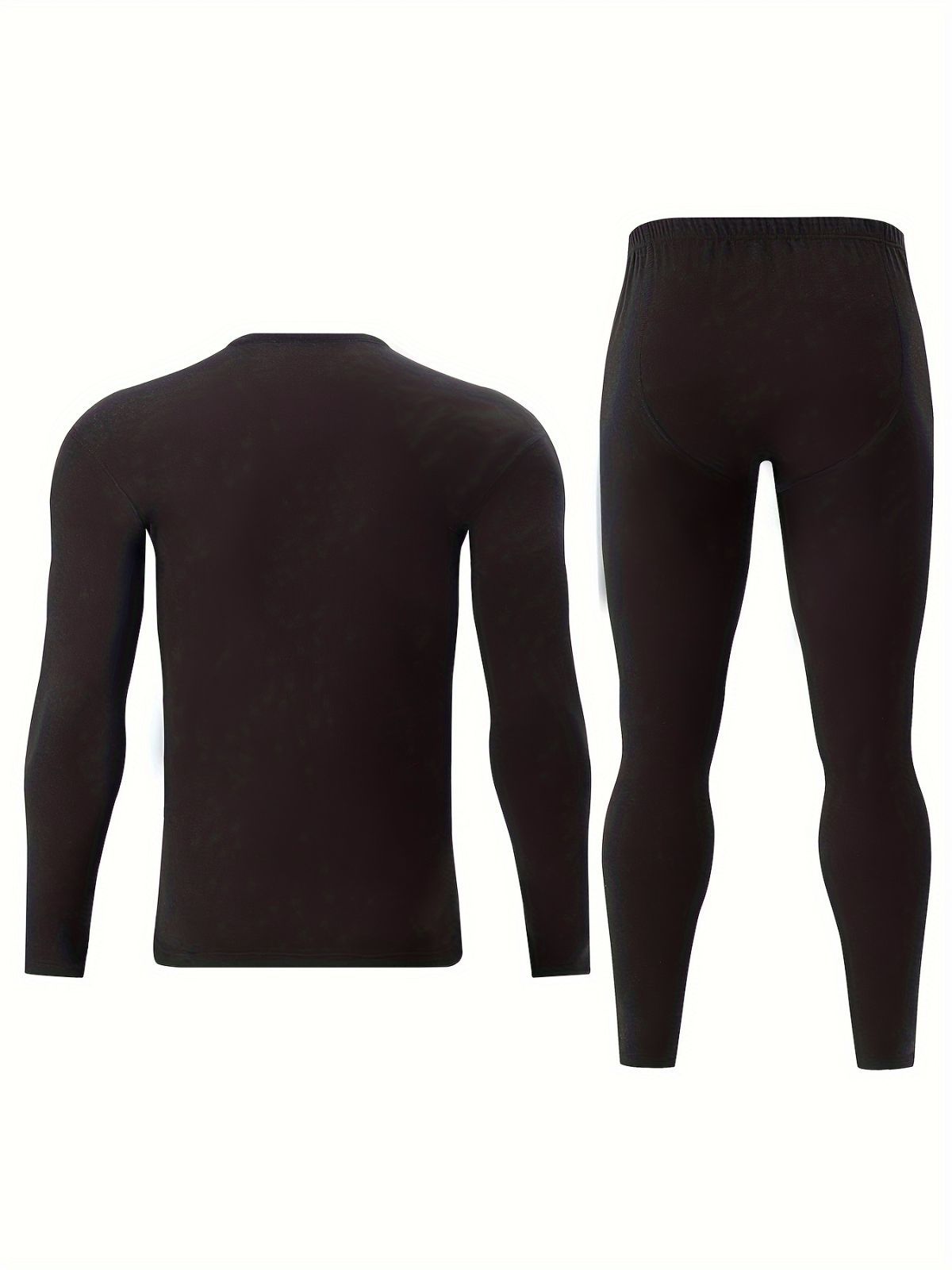 Men's Thermal Underwear Set 2-Piece Long Sleeve Top & High-Waist Pants - Gray - Size 2XL(AU 2XL/EU54)