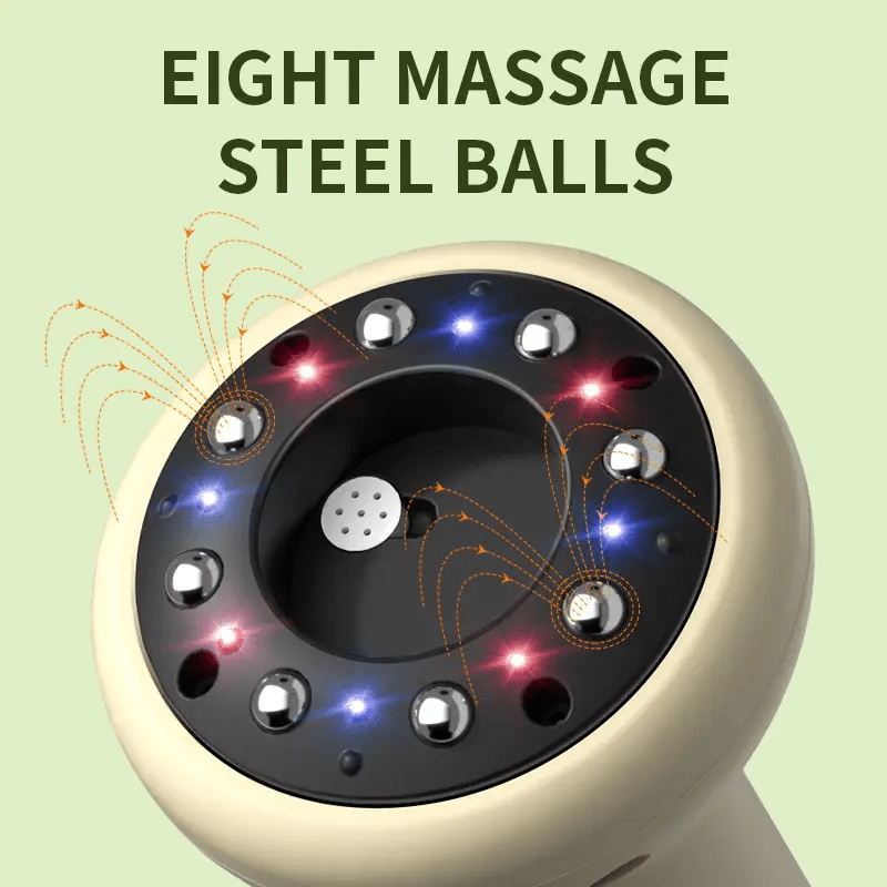 USB rechargeable intelligent nine-speed adjustable cupping massager, home electric cupping scraping massage instrument, 1200mAh battery life, whole body vacuum cupping tool, comes with 8 steel balls, best choice in ten days