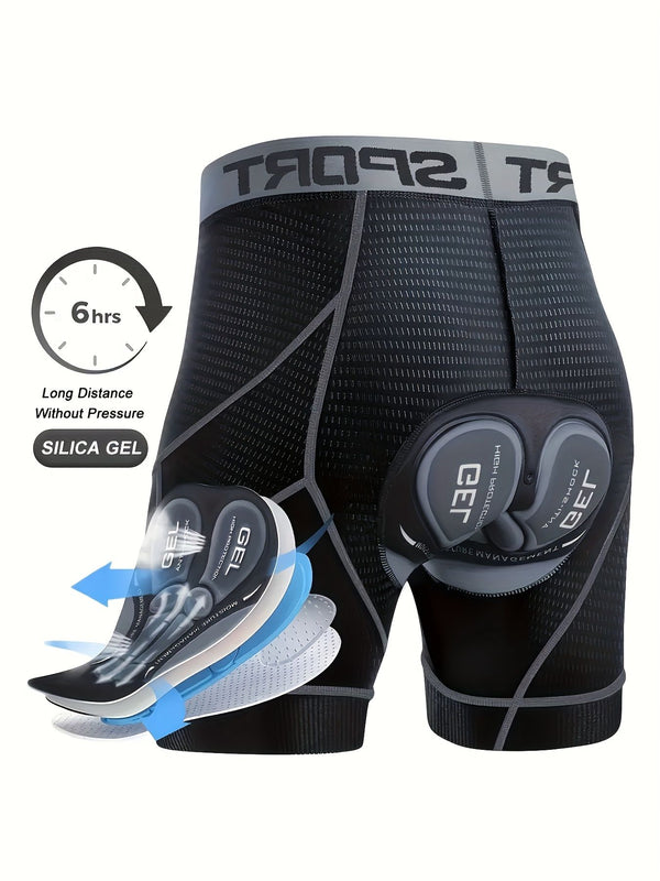 L size men's 5d mesh cycling shorts casual elastic breathable letters elastic waist shorts summer outdoor cycling mountain bike