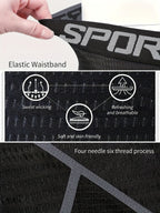 L size men's 5d mesh cycling shorts casual elastic breathable letters elastic waist shorts summer outdoor cycling mountain bike