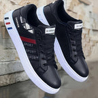 Koonexy Men'S Skate Shoes Low-Top Sneakers Pvc Sole Casual Sneakers Formal - White - Size 12(AU12/EU45)