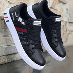 Koonexy Men'S Skate Shoes Low-Top Sneakers Pvc Sole Casual Sneakers Formal - White - Size 13(AU13/EU46)