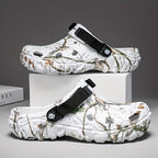 Croc-Style Clogs Anti-Slip Shoes Breathable Clogs Lightweight Footwear Fashion - Khaki - Size 13(AU13/EU46)