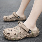Croc-Style Clogs Anti-Slip Shoes Breathable Clogs Lightweight Footwear Fashion - Black - Size 9(AU9/EU42)