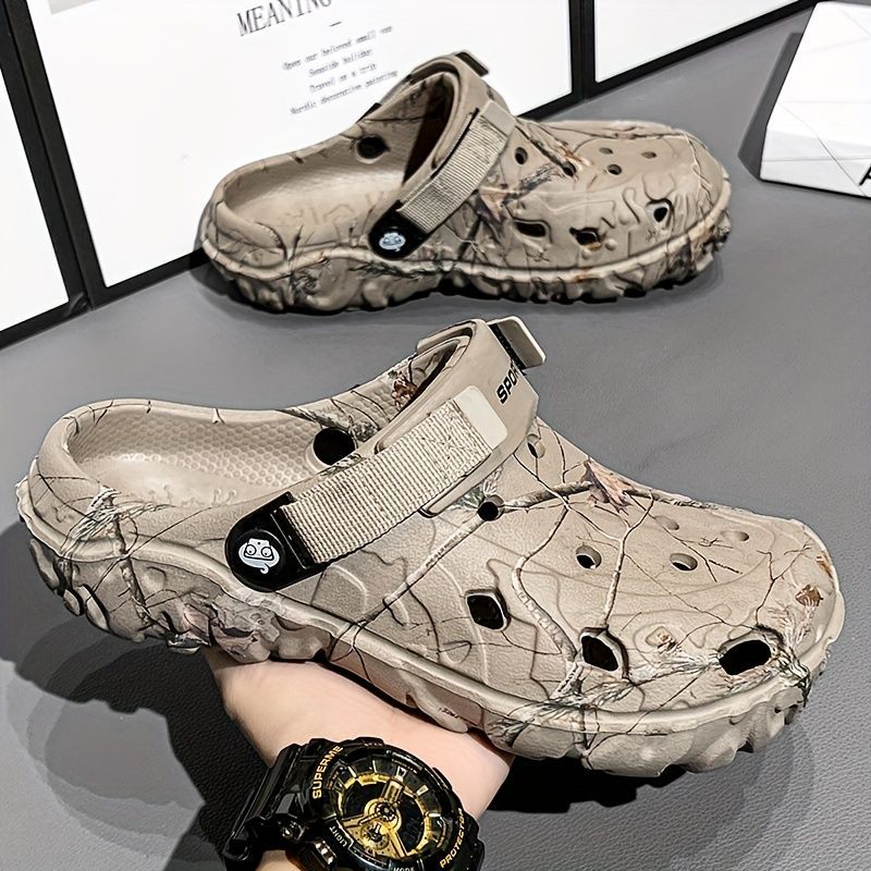 Croc-Style Clogs Anti-Slip Shoes Breathable Clogs Lightweight Footwear Fashion - White - Size 8(AU8/EU41)