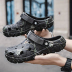 Croc-Style Clogs Anti-Slip Shoes Breathable Clogs Lightweight Footwear Fashion - White - Size 8(AU8/EU41)