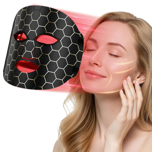 Red Light Mask 4 Color Light Therapy for Face (Yellow/Blue Modes)