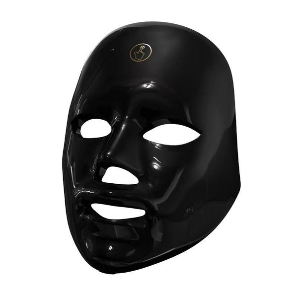 Red Light Mask for Face, 7 Color Red Light Facial Mask - Black