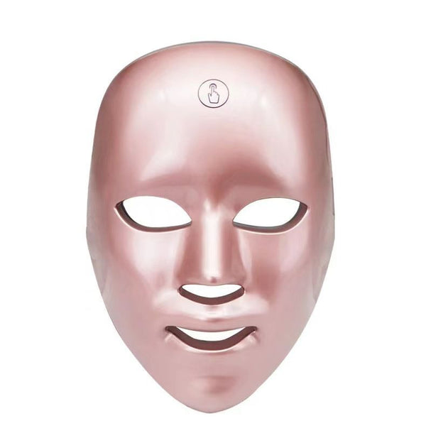 Red Light Mask for Face, 7 Color Red Light Facial Mask - Rose Gold