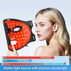Red Light Therapy for Face, Red Light Therapy Mask, 7 Colors LED Facial Mask for Wrinkle Remove & Anti Aging, Skin Care Home Use, Black