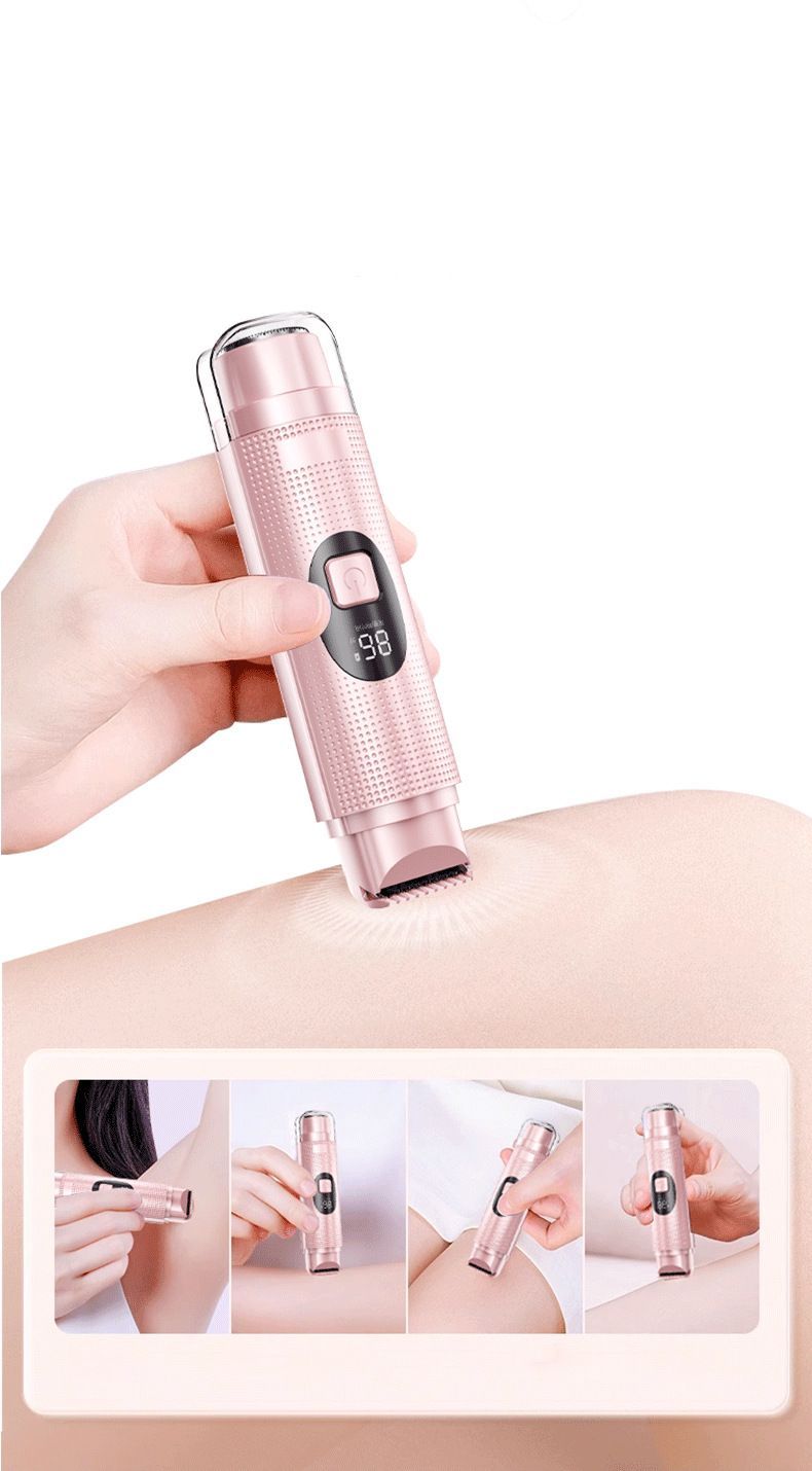 2-In-1 Hair Trimmer Portable Shaver Hair Removal Men'S Grooming Women'S - Pink - Size 20cm